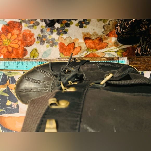 Sorel Conquest Carly Womens Sz 9.5 Leather Lace Up Winter Boots Black - Picture 15 of 15